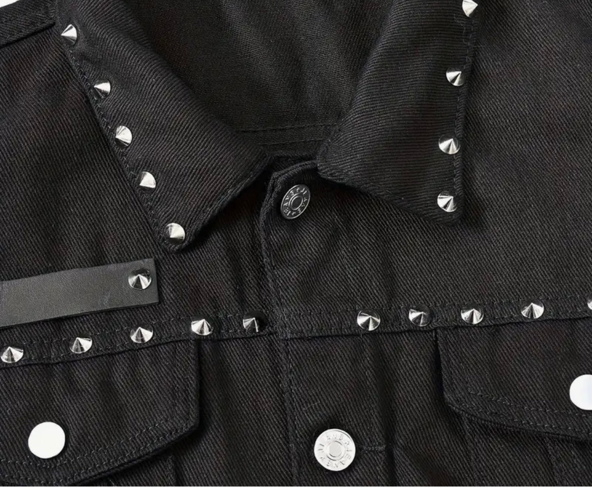 A1) Smanicato in jeans nero