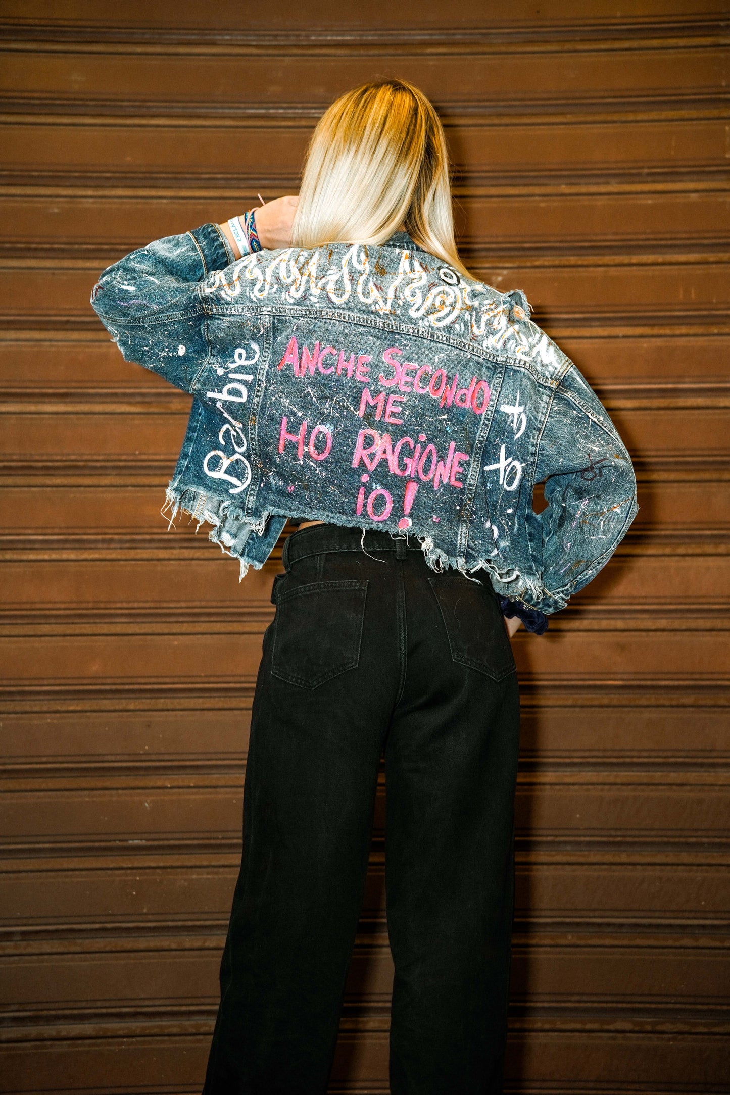 Giacca in jeans “Anche secondo me ho ragione Io” 💖