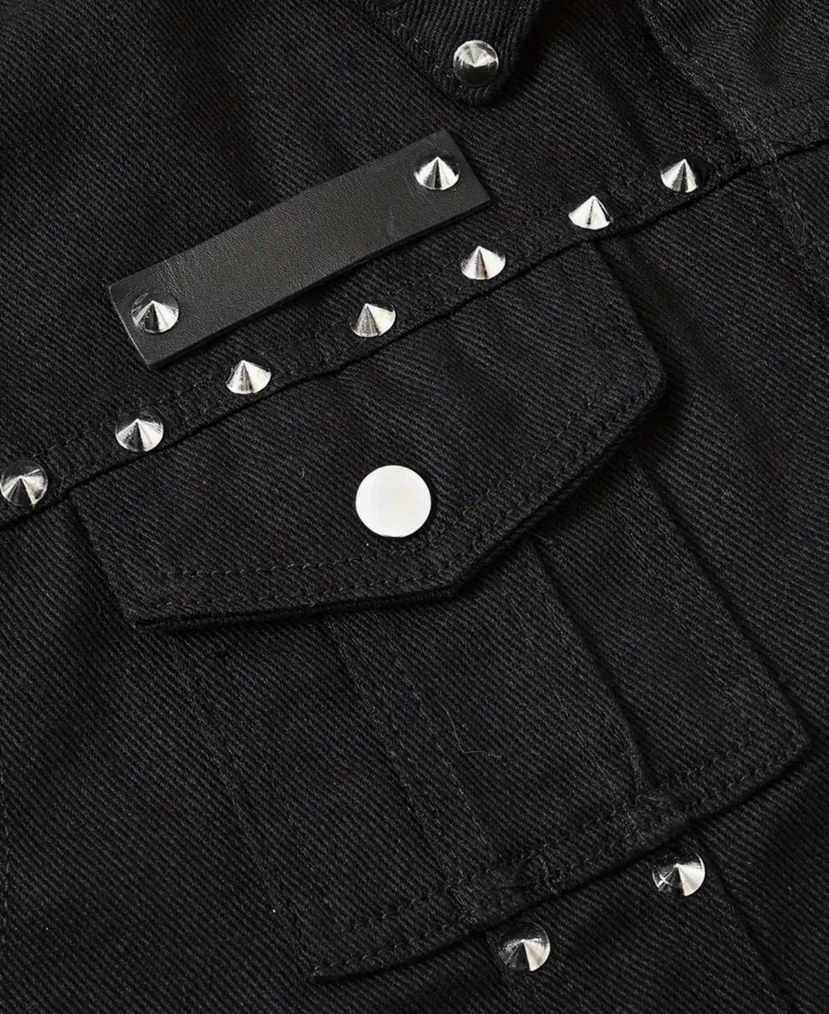 A1) Smanicato in jeans nero