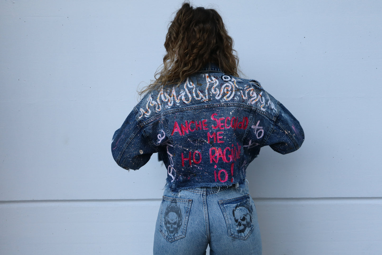 Giacca in jeans “Anche secondo me ho ragione Io” 💖
