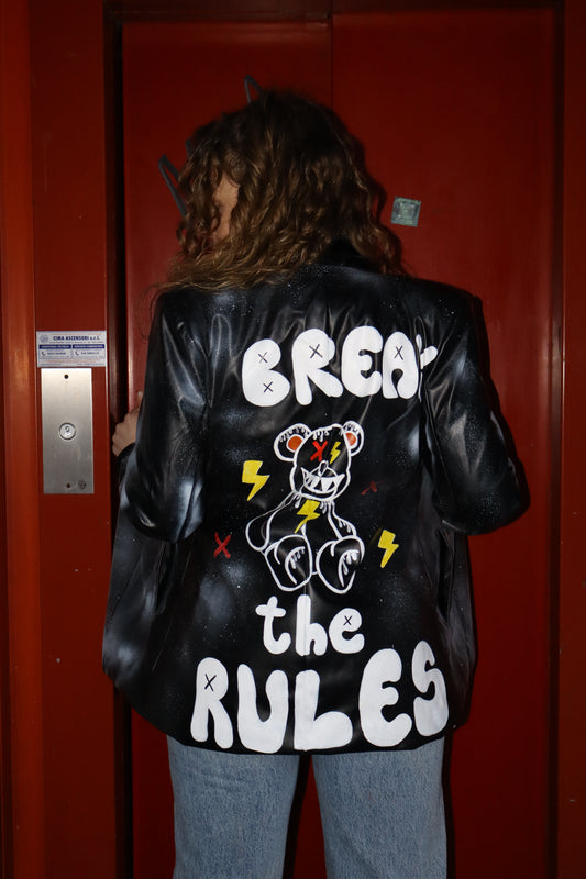 BREAK THE RULES 🧸❌ blazer in pelle